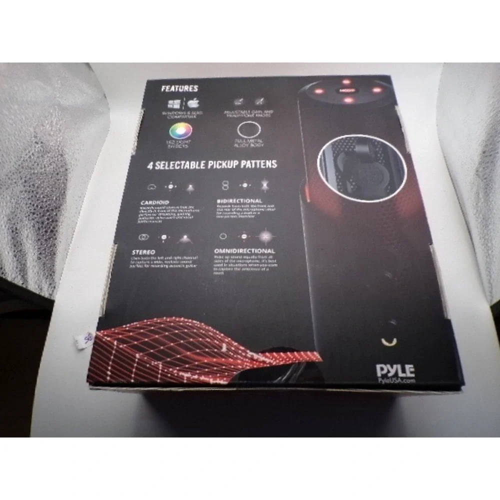 Pyle PDMIUSBMT300 Professional Streaming‎ USB Microphone 4 Pickup Patterns Black